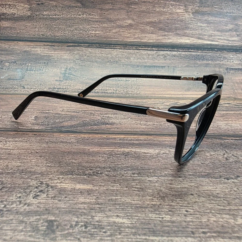 Warby Parker Maeve 7100 Black Cat Eye Eyeglasses Frames 51-19-135 Italy